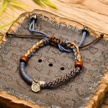 Load image into Gallery viewer, All Hand-woven Tibetan Hand Rope Wenwan Bracelet Hand Rub Cotton Rope Braided Rope Ethnic Style Meaning Hand Decoration Adjustable
