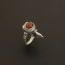 Load image into Gallery viewer, 925 Silver Retro New Tibet Style Lucky Little Fat Fish Koi Ring
