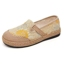 Load image into Gallery viewer, New Ethnic Style Lazy Fisherman Shoes Linen Comfortable Breathable Women's Shoes Retro Style Soft Sole Cloth Shoes
