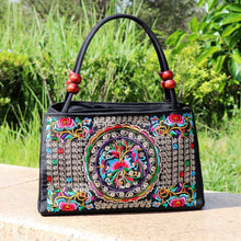 Load image into Gallery viewer, Ethnic Style Bag with Double-sided Embroidery and Canvas Small Bag for Women&#39;s Double-layer Handbag Casual Trend Retro
