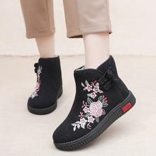 Load image into Gallery viewer, Cloth Shoes, Women&#39;s Cotton Shoes, Winter Plush Insulation, Mother&#39;s Shoes, Retro Ethnic Style Embroidered Shoes, Short Boots, Grandmother&#39;s Shoes
