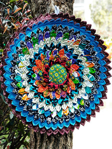 New Ethnic Style Handmade Round Fabric Seat Cushion Washable Cotton and Linen Tatami Mat Futon Splicing Garden Chair Cushion