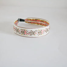 Load image into Gallery viewer, Vintage Ethnic Style Cotton and Linen Embroidery Floral Garland Pattern Fabric Lace Exquisite Headband Bohemian Headdress Head Buckle

