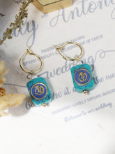 Load image into Gallery viewer, Vintage Temperament Artistic Tune Ear Ring Turquoise Square Earrings
