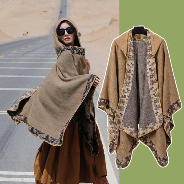 Big Cape, Comfortable Breathable Scarf, Ethnic Style Shawl Cape