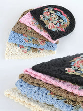 Load image into Gallery viewer, Ethnic Style Phoenix Embroidery Women's Headscarf Cover White Autumn Hat Hollow Knitting Heap Headscarf Woven Hat
