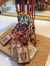 Load image into Gallery viewer, Zajiram Thangka Pendant with Tibetan Handmade Glass Necklace Rop
