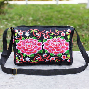 Antique Double-sided Embroidery Crossbody Bag Small Bag Crossbody Bag Women's Canvas Shoulder Bag