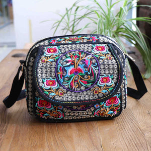 Ethnic Style Single Shoulder Crossbody Embroidery Bag Women's Bag