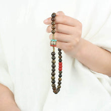 Load image into Gallery viewer, Tibetan Nepalese Green Sandalwood Bracelet Men&#39;s and Women&#39;s Retro Ethnic Style Natural Sour Branch Multi-circle Buddha Bead Bracelet
