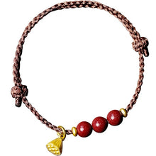 Load image into Gallery viewer, Purple Sand Hand Rope Good Luck Beads Hand-woven Bracelet
