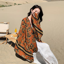 Load image into Gallery viewer, Ethnic Style Cape Coat Shawl Lhasa Scarf Female Leopard Pattern Autumn and Winter Grassland Scarf
