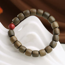 Load image into Gallery viewer, Potala Palace Green Sandalwood Bracelet Women&#39;s Buddha Beads Rosary Plate Play Wooden Unpopular Bracelet Men Women
