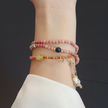Load image into Gallery viewer, New Tibetan Natural Red Stone Multi-circle Bracelet Powder Crystal Star Moon Bodhi Olive Multi-circle Bracelet

