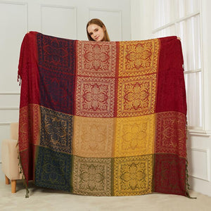 Shawl Blanket, Sofa Towel Blanket, Bed Blanket, Bay Window Mat, Chenille Jacquard Blanket