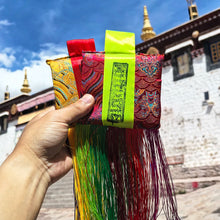 Load image into Gallery viewer, Tibetan Traditional Cloth Bag Amulet, Horse Head Ming King, Great White Umbrella Cover, Buddha Mother, Tara, etc

