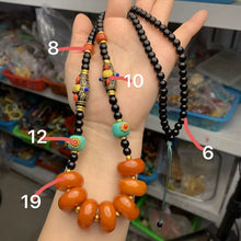 Load image into Gallery viewer, New Tibetan Ethnic Style Handmade Beeswax Turquoise Inlaid Nepalese Accessories Neck Hanging Sweater Chain
