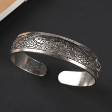 Load image into Gallery viewer, Handmade Miao Silver Old Bracelet Female Ethnic Style Retro Court Chinese Sculpture Ancient Silver Bracelet Personality Exotic Bracelet
