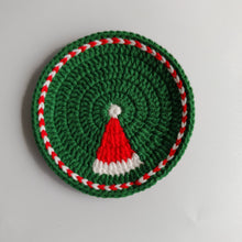 Load image into Gallery viewer, Hand-crocheted Christmas Coaster Wool Love Apple Coaster Christmas Gift
