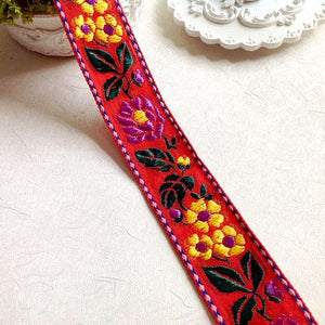 Ethnic Wind Multicolor Cotton Embroidery Flower Lace Accessories Ribbon Curtain Clothing Fabric Hand-made Decorative Materials