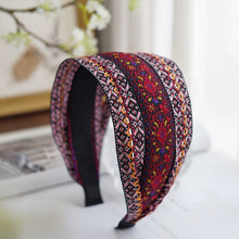 Load image into Gallery viewer, Variable Width Exquisite Embroidery Ethnic Style Headband, Wide Edge Headband Women&#39;s New Model
