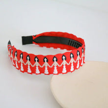 Load image into Gallery viewer, Vintage Ethnic Style Cotton and Linen Embroidery Floral Garland Pattern Fabric Lace Exquisite Headband Bohemian Headdress Head Buckle
