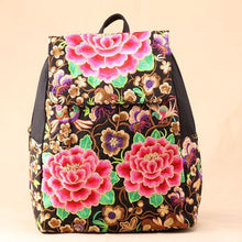 Load image into Gallery viewer, Ethnic Embroidered Backpack Ladies New Large-capacity Canvas Travel Bag Fashion Backpack
