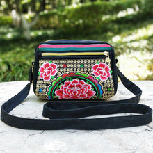 Load image into Gallery viewer, New Ethnic Style Embroidered Canvas Bag, Versatile Embroidered Bag Women&#39;s Shoulder Oblique Span Bag
