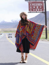 Load image into Gallery viewer, Autumn and Winter Ethnic Bohemian Warm Big Shawl Hooded Cape Scarf
