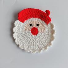 Load image into Gallery viewer, Hand-crocheted Christmas Coaster Wool Love Apple Coaster Christmas Gift
