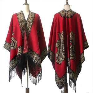 Thickening Cloak with Ethnic Style Grassland Cloak
