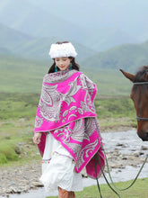 Load image into Gallery viewer, Nepal Cashew Flower Shawl Ethnic Style Scarf Cape Female Thickened Warm Cape
