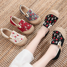 Load image into Gallery viewer, New Women&#39;s Embroidered Linen Flat Shoes
