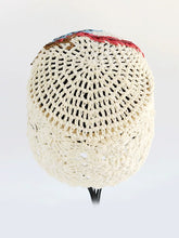 Load image into Gallery viewer, Ethnic Style Phoenix Embroidery Women's Headscarf Cover White Autumn Hat Hollow Knitting Heap Headscarf Woven Hat
