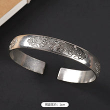 Load image into Gallery viewer, Handmade Miao Silver Old Bracelet Female Ethnic Style Retro Court Chinese Sculpture Ancient Silver Bracelet Personality Exotic Bracelet
