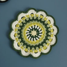 Load image into Gallery viewer, Non-slip Hand-woven Exquisite Large Coaster Sweet Wool Crocheted Vase Mat New Handmade Knitted Flower
