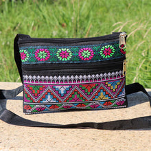 Load image into Gallery viewer, Ethnic Embroidery Single Shoulder Crossbody Bag Double Layer Zipper Bag
