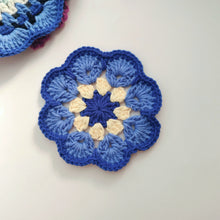 Load image into Gallery viewer, Hand-crocheted Coaster Cute Phoenix Tail Flower Coaster Tea Mat Wool Woven Hand Crochet Flower Piece
