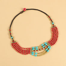 Load image into Gallery viewer, Original Design Retro Exotic Tibetan Nepalese Necklace Hand-woven Ethnic Style Multi-layer Forehead Headdress for Women
