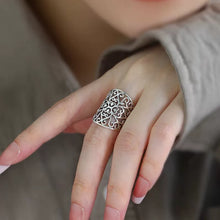 Load image into Gallery viewer, 925 Silver Retro New Hollow Pattern Vine Ring Opening Adjustment Women's Niche Design High Sense
