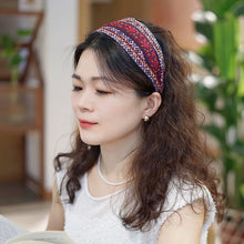Load image into Gallery viewer, Variable Width Exquisite Embroidery Ethnic Style Headband, Wide Edge Headband Women&#39;s New Model
