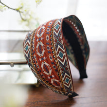 Load image into Gallery viewer, Variable Width Exquisite Embroidery Ethnic Style Headband, Wide Edge Headband Women&#39;s New Model
