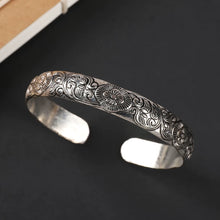 Load image into Gallery viewer, Handmade Miao Silver Old Bracelet Female Ethnic Style Retro Court Chinese Sculpture Ancient Silver Bracelet Personality Exotic Bracelet
