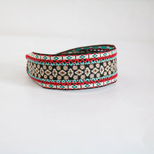 Load image into Gallery viewer, Vintage Ethnic Style Cotton and Linen Embroidery Floral Garland Pattern Fabric Lace Exquisite Headband Bohemian Headdress Head Buckle
