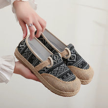 Load image into Gallery viewer, New Ethnic Style Lazy Fisherman Shoes Linen Comfortable Breathable Women's Shoes Retro Style Soft Sole Cloth Shoes
