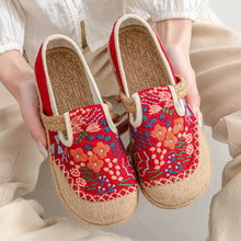 Load image into Gallery viewer, New Ethnic Style Flower Sea Embroidery Shallow Mouth Single Shoes, Original Craftsmanship Casual One-pedal Women&#39;s Shoes
