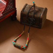 Load image into Gallery viewer, Retro Tibetan Nepalese Bead Necklace Ethnic Style Woven Collar Chain
