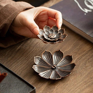 Alloy Lotus Incense Insert Miaolian 5 Holes Large Size Incense Holder Small Incense Burner