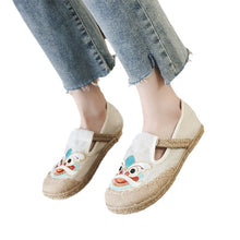 Load image into Gallery viewer, Embroidered Shoes Linen Shoes, Shallow Single Shoes, Craft Sewing Thread Tiger Head Lion Shoes
