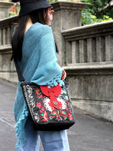 Load image into Gallery viewer, Ethnic Style Embroidery Tibetan Style Retro Canvas Handbag Shoulder Messenger Bag
